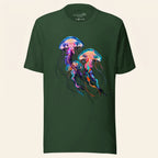 Minimalist Jellyfish Graphic T-Shirt – Ocean-Inspired Symbol Fashion for Calm Artistic Modern Style