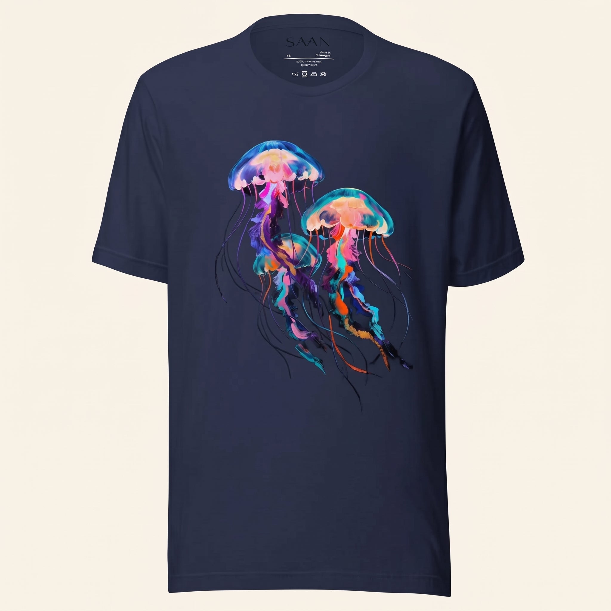 Minimalist Jellyfish Graphic T-Shirt – Ocean-Inspired Symbol Fashion for Calm Artistic Modern Style