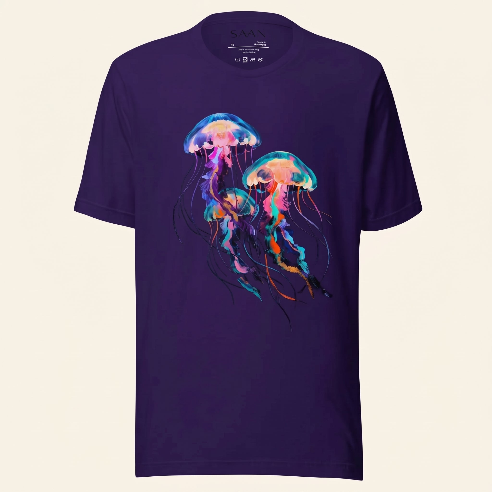 Minimalist Jellyfish Graphic T-Shirt – Ocean-Inspired Symbol Fashion for Calm Artistic Modern Style